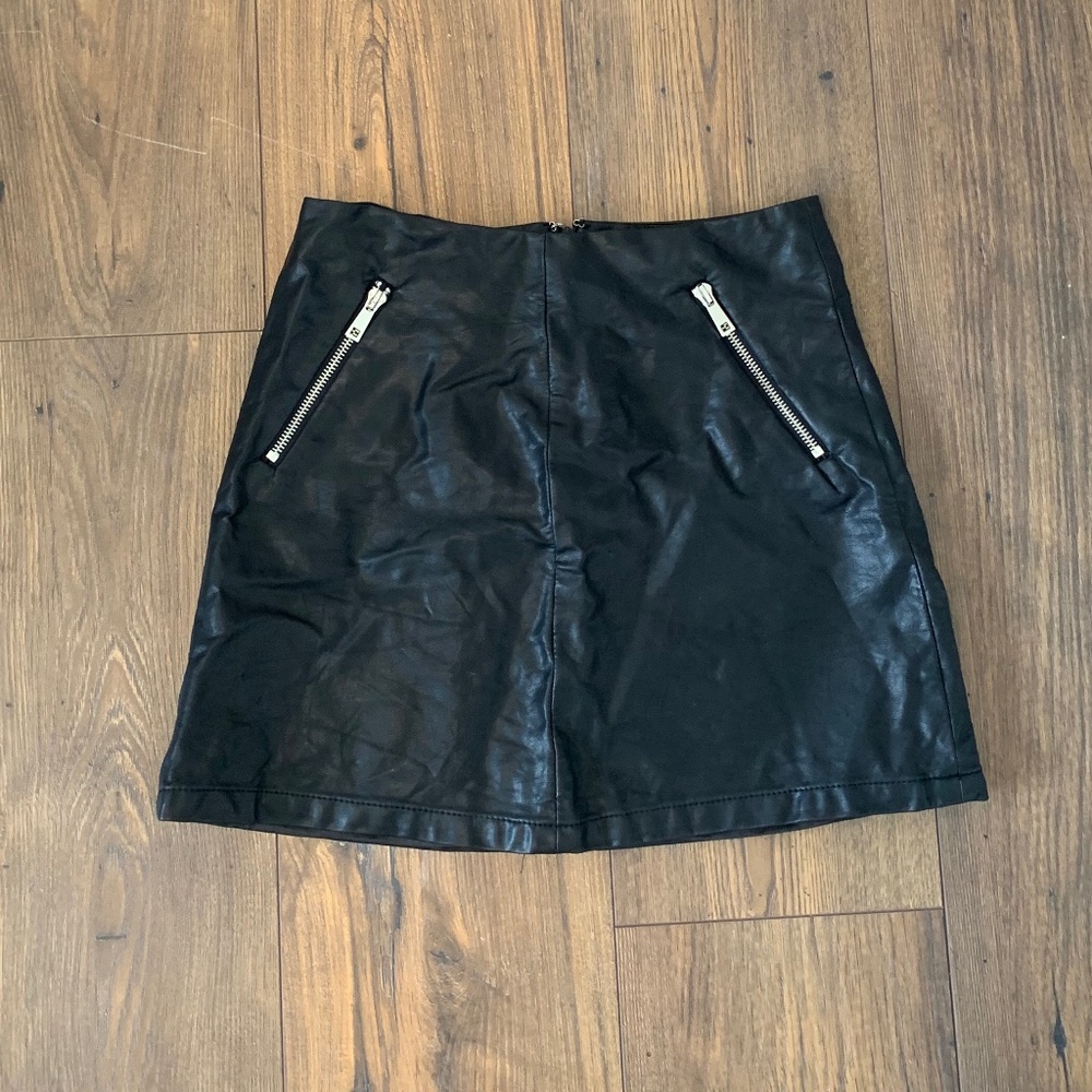 Faux Leather Skirt